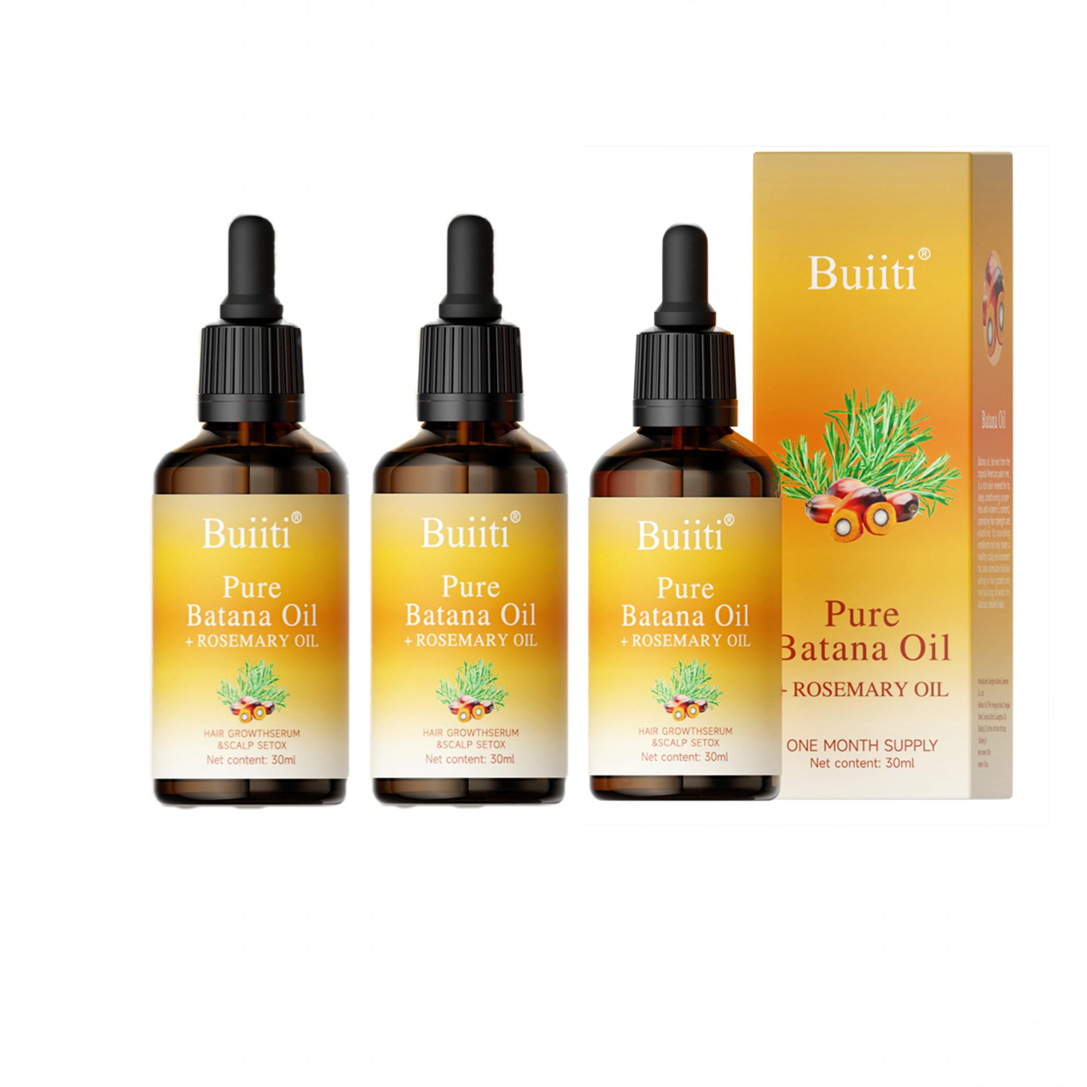 Buiiti Batana Oil with Rosemary for HairGrowth - Nourish Scalp & Detox forStrong &Healthy Hair, Organic BatanaOil with Rosemary -Reduce Hair Loss &Detox Your Scalp (30 mL) Haircare Rosemary Oil