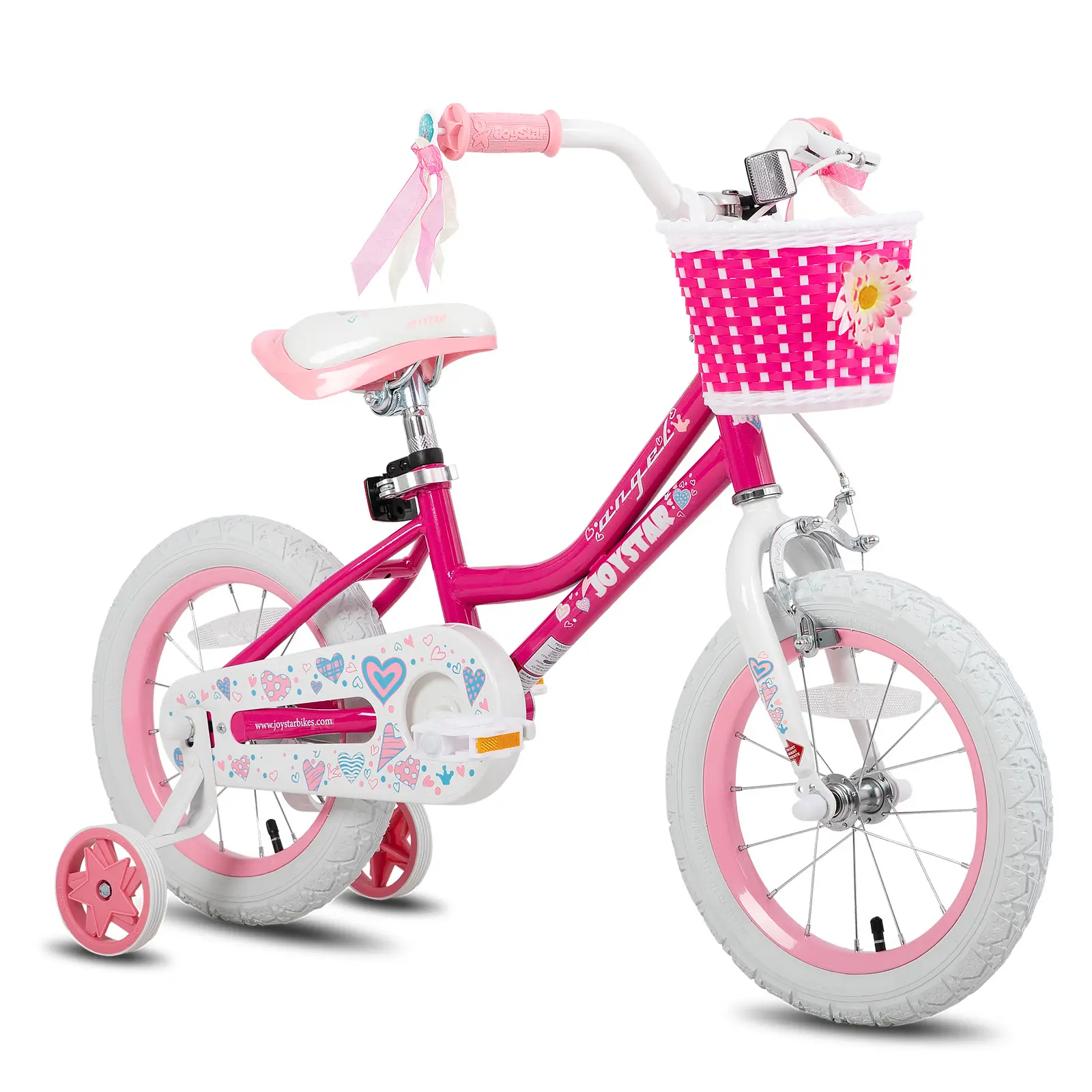 JOYSTAR 12-16 Inch Angel Girls Bike Toddlers Kids Age 3-9 Years Old Kids Bike with Training Wheels & Basket boy girl