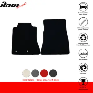 Floor Mat for Ford Mustang 2015-2024 Black Carpet 2PC Nylon