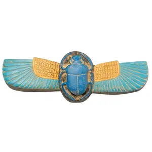 Egyptian Winged Scarab Collectible Blue - Made in Egypt