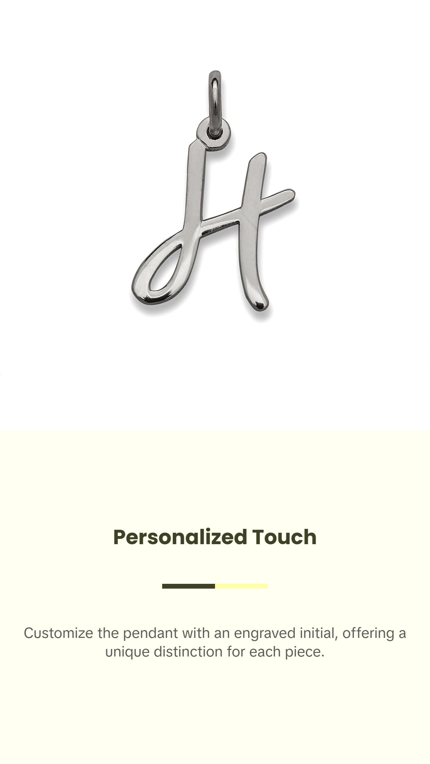 Magnolia 925 Sterling Silver Initial Pendant