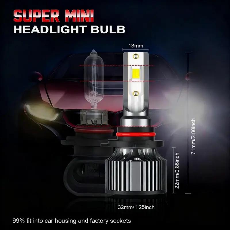 Ultra Bright 4PCS LED Headlight Bulbs Kit 120000LM 6000K Cool White,9005+H11/9005+9006/H11+H11 Multi-Fit Socket,High Low Beam,10X Visibility,Aluminum Body,Battery-Free,Plug N Play,IP68 Waterproof,Car Headlamp Upgrade