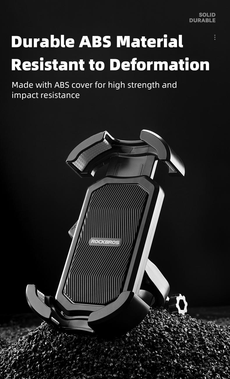 ROCKBROS Motorcycle Phone Mount, Motorcycle Phone Holder with Security Lock, Shockproof Phone Holder for Motorcycle, Adjustable Motorcycle Phone Holder Mount, Suitable for 4.7”-6.8” Phone