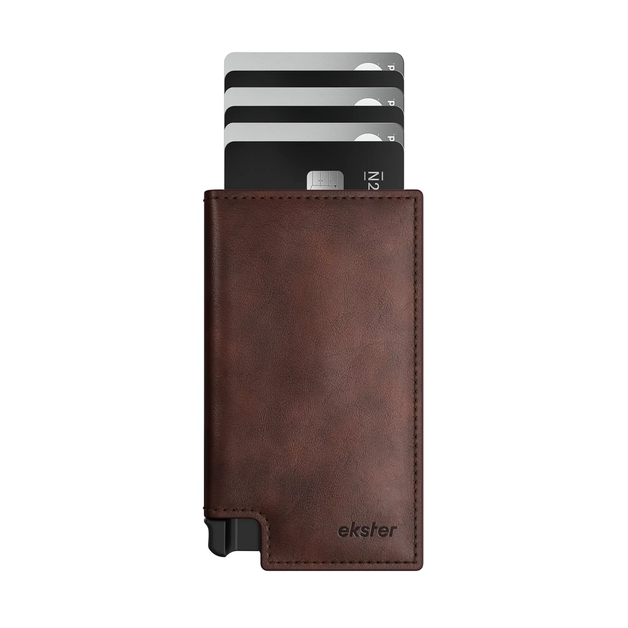 Ekster Wallet Card Holder - Plain Design, RFID Protected Wallet, Quick Access, Holds 1-12 Cards & Bills, Environmentally Certified Leather, Card Slot Wallet, Credit Card Organizer