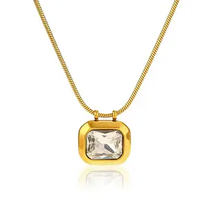 Gold Halo Necklace Water Resistant