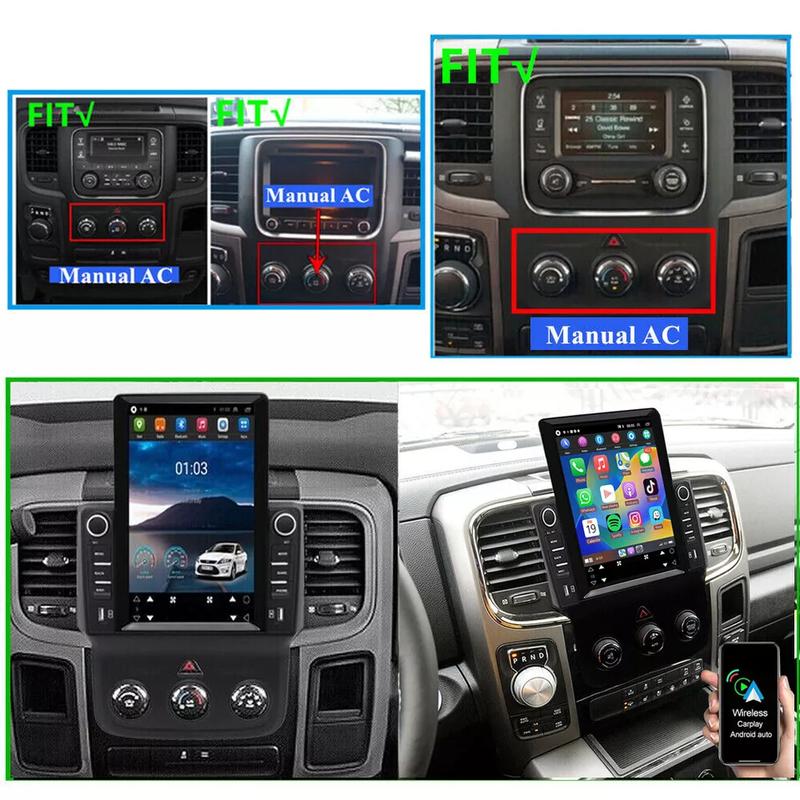 IYING 9.7" Android 12 Car Radio for 13-18 Dodge Ram 1500/2500/3500 | Wireless CarPlay •  GPS Navigation • Plug&Play Upgrade