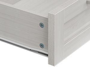 DWVO Wooden Trash Cabinet with Drawer, Tilt-Out Hamper for Kitchen Island, 20.5" W x 14" D x 39" H, Off White/Black