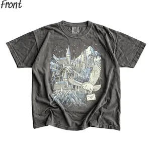 Vintage Magic Castle Graphic Tee - Wizarding World Tee - Fantasy Owl Castlecore Tee - Medieval Castle Shirt - Fantasy Ring - Funny Renaissance Faire Top - Fantasy Novel Merch - Gift for Fantasy Lovers - Bookish Gifts