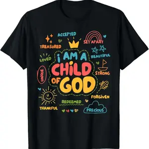 I am a Child of God Christian Retro Jesus Faith Design Gifts T-Shirt