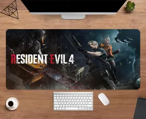 Resident Evil Game Deskmat, Horror Gamer Desk Pad XL, Umbrella Corp Gaming Mouse Pad For Keyboard Setup, Resident Evil Inspired Desk Mat For PC Gaming Accessories