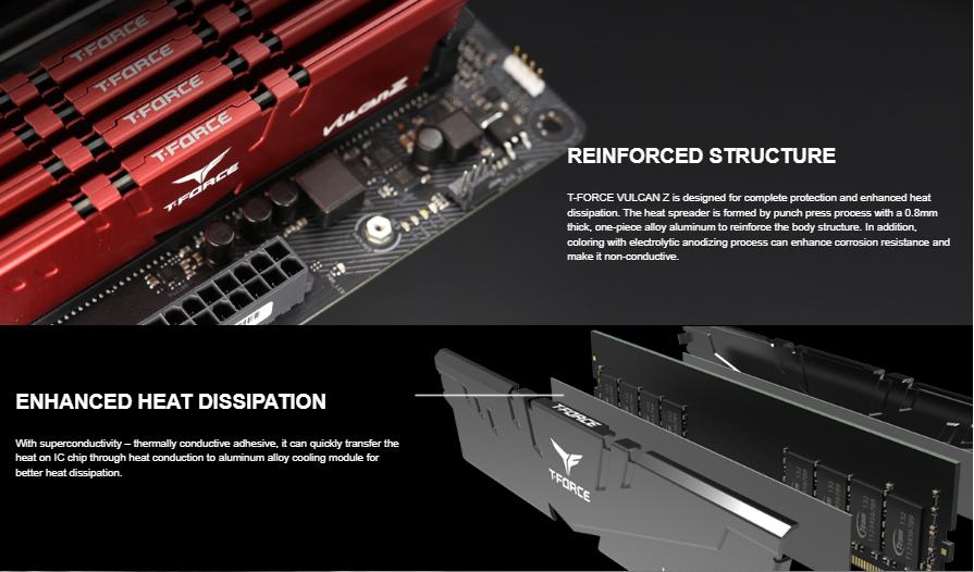 Team T-FORCE VULCAN Z 32GB (2 x 16GB) 288-Pin PC RAM DDR4 3200 (PC4 25600) Desktop Memory Model TLZGD432G3200HC16FDC01