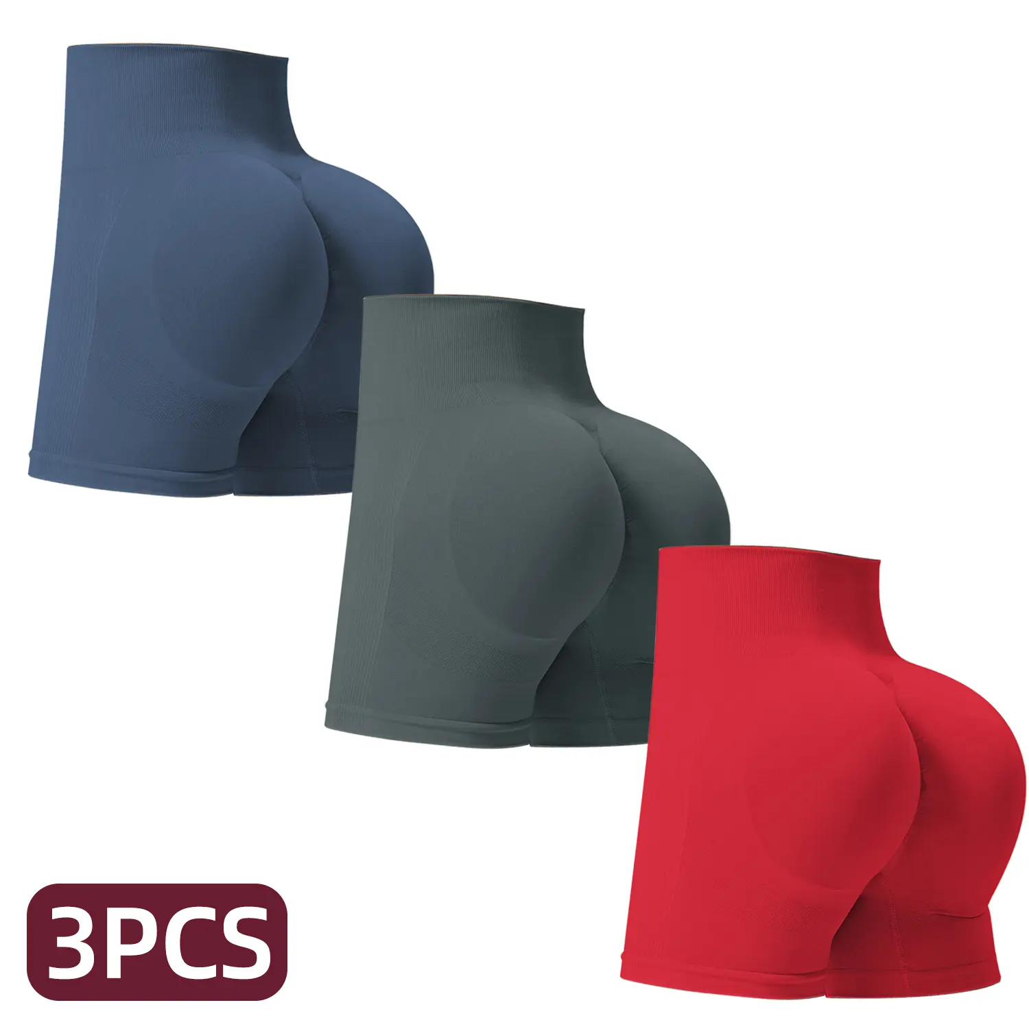 3 Pack-Graphite Gray+Navy+Red