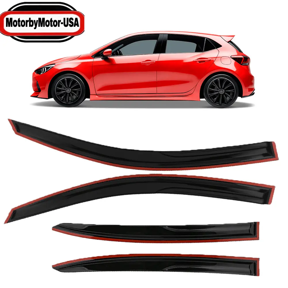 For 2013-2017 Honda Accord JDM Wavy Mugen Window Visor Rain Guard Vent 4 Pcs Window Visor Sun Rain Guard Vent Shade