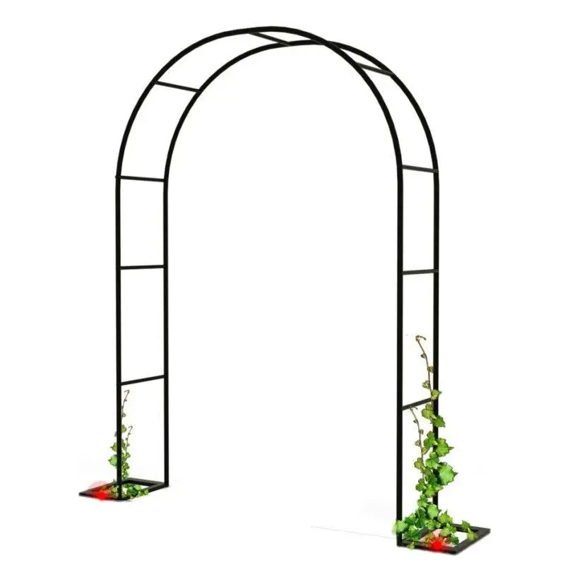 Sturdy Steel Garden Arch Trellis - Durable Decorative Outdoor Arbor for Rose & Grape Fit Climbing Plants, Backyard Wedding Backdrop, Content Photos Landscaping Decor, Metal Frame