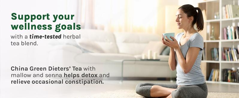 Uncle Lee's Tea China Green Dieters Tea Caffeine Free, 2.12 Oz, 30 Count