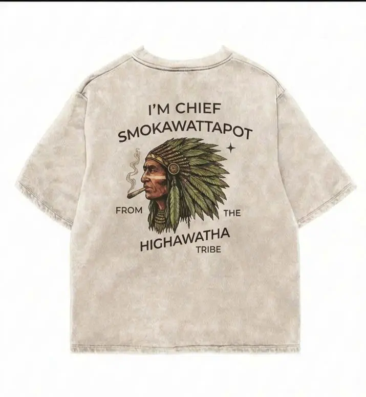 Acid Wash Vintage Funny I'M CHIEF SMOKAWATTAPOT FROM THE HIGHAWATA