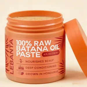 Lebanta Raw Batana Oil for Hair Growth - 100% Pure, Organic 4oz Batana from Honduras for Thick and Strong Natural Hair - Dr. Sebi Unrefined Cold Pressed Cosmetic Scalp Mask for Men & Women (1 Pack)