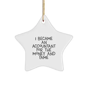 Gifts for Accountants, Funny Quote Star Ornament for Christmas Unique Gifts from Friends