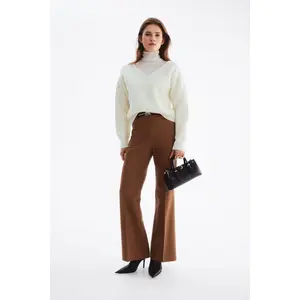 H&M Belted bootcut trousers