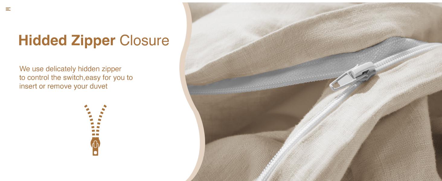 Sonoro Kate Pure French Linen Duvet Cover Set King Size Cooling Bedding for Hot Sleepers Breathable Moisture-Wicking Lightweight Soft Pre-Washed Linen Durable Skin-Friendly Zipper Closure 4 Corner Ties 3-Piece Set