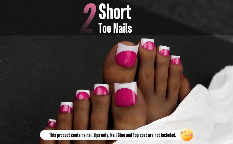 MUTIOVO French Tip Toe Nail Tips Press on Sharp Square Pre-Designed Soft Gel False Toenail Extension BERRY PINK Pre-applied Tip Primer Base Coat Full Cover Acrylic for DIY x 15 Sizes 240 pcs NO GLUE TOP COAT AND LAMP INCLUDED - Outdoorfun MUTIOVO French Tip Toe Nail Tips Press on Sharp Square Pre-Designed Soft Gel False Toenail Extension BERRY PINK Pre-applied Tip Primer Base Coat Full Cover Acrylic for DIY x 15 Sizes 240 pcs NO GLUE TOP COAT AND LAMP INCLUDED - Outdoorfun