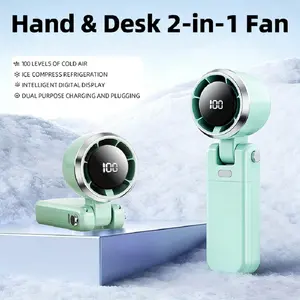 Portable Mini Fan, 5 Speed Handheld Fans , USB Rechargeable Battery, Lightweight Personal Cooling for Women Men Indoor Outdoor Travel