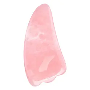 Rose quartz double-open horn gua sha board beauty gua sha board rose quartz jade gua sha board rose quartz horn gua sha board