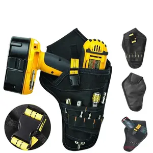Heavy Duty Drill Holster Tool Belt Pouch Bit Holder Hanging Waist Bag Drill Tool