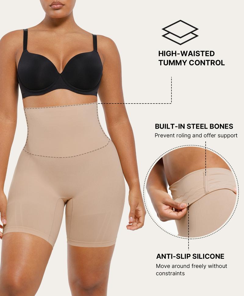 Shapellx Shapewear Sculpting Shorts for Women Seamless High Waisted Body Shaper Thigh Slimming Underwear Live