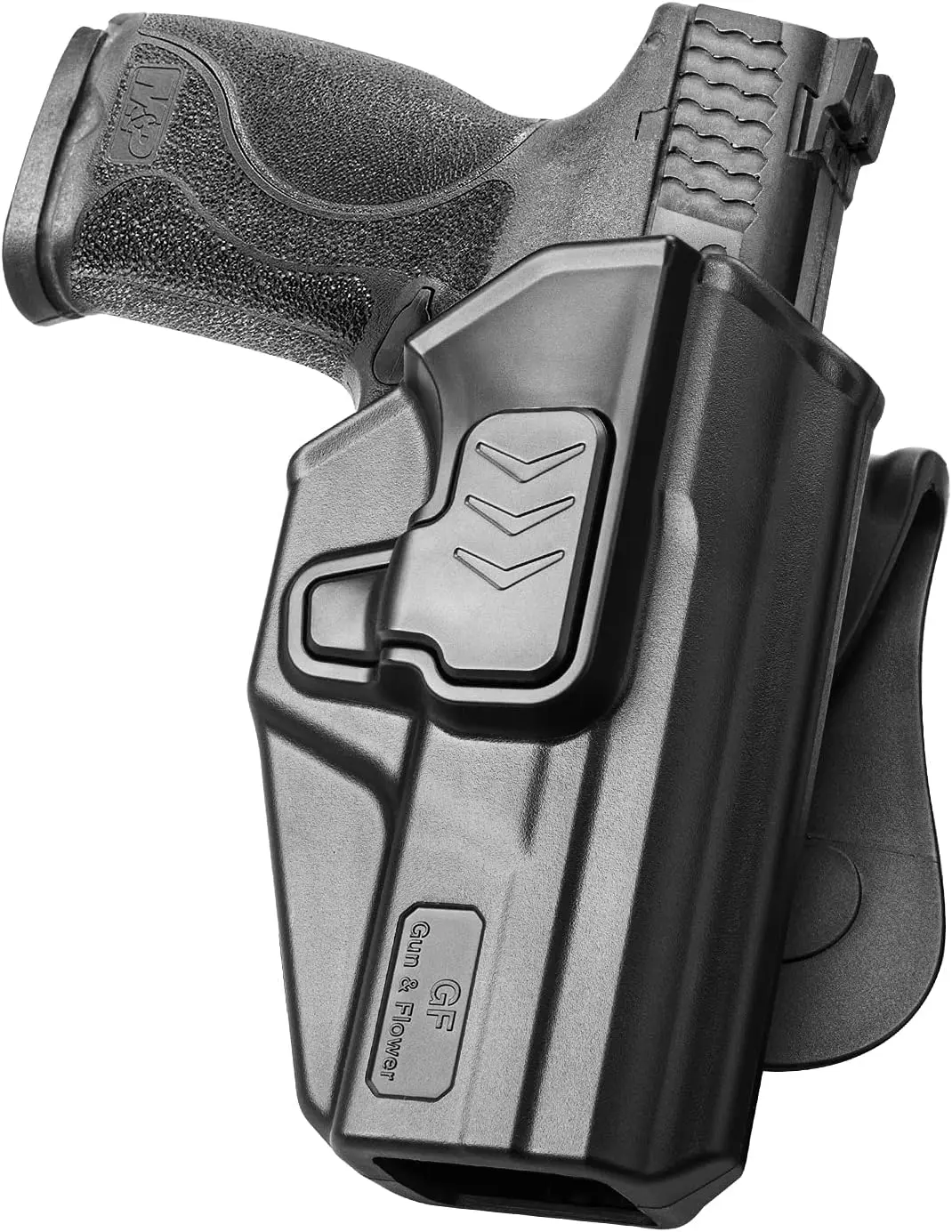 OWB Retention Holster for Smith & Wesson SD9 VE & SD40 VE Pistol - Outside Waistband Paddle Holster, Level II Retention with Index Finger Release, Right-Hand Adjustable Cant, Competition Use, Retention Holsters