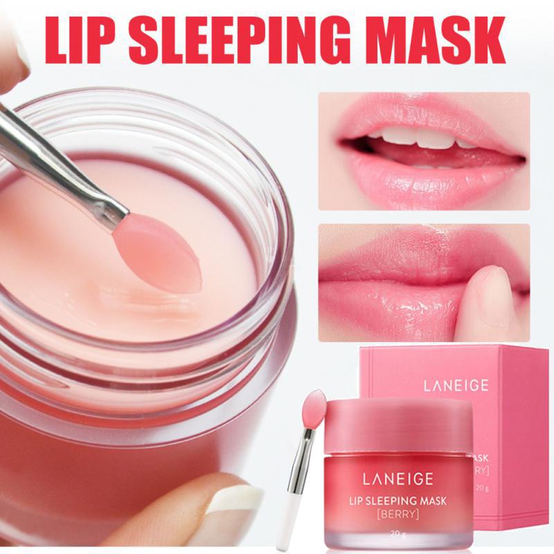 Original LANEIGE 20g Strawberry Fruit Lip Sleeping Mask Moisturize Nourish Lip Balm Fade Lip Lines Lip Care Korean Cosmetics