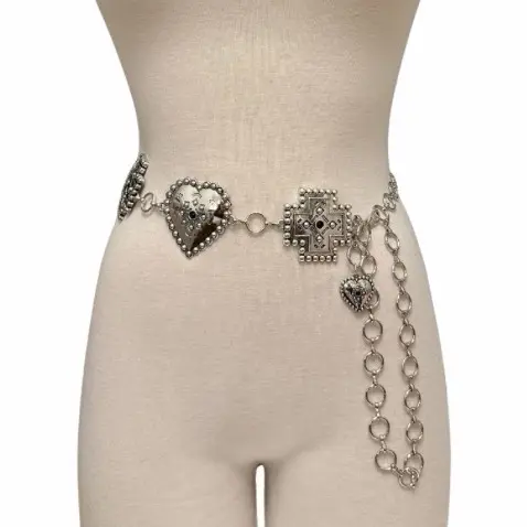 Big Cross & Heart Silver