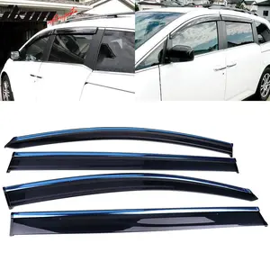 Window Visors for Honda Odyssey 2011-2017 Polycarbonate w/ Chrome Trim 4PC