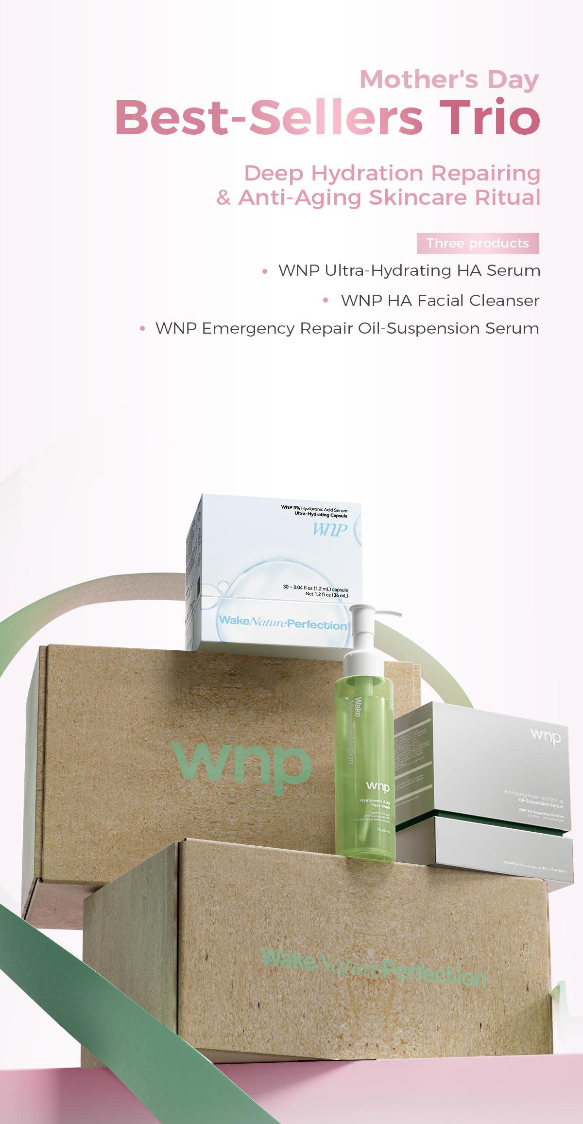 [WNP Official] The Essentials Skincare Set|3xCollagen Tubes collagen | tighten smoothes fine line | 4DHyaluronic Acid Tubes 3% Hyaluronic Acid Erase parchedwrinkles |WNP Hyaluronic Acid Face WashiGentle DeepCleansing for Sensitive Skin