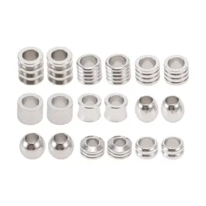 Unique Bargains 18pcs Beard Beads, Braiding Beads, Stainless Steel Viking Beard Beads, Hair Jewelry Fit for Beard and Braid Hair for Men and Women's, Silver Tone