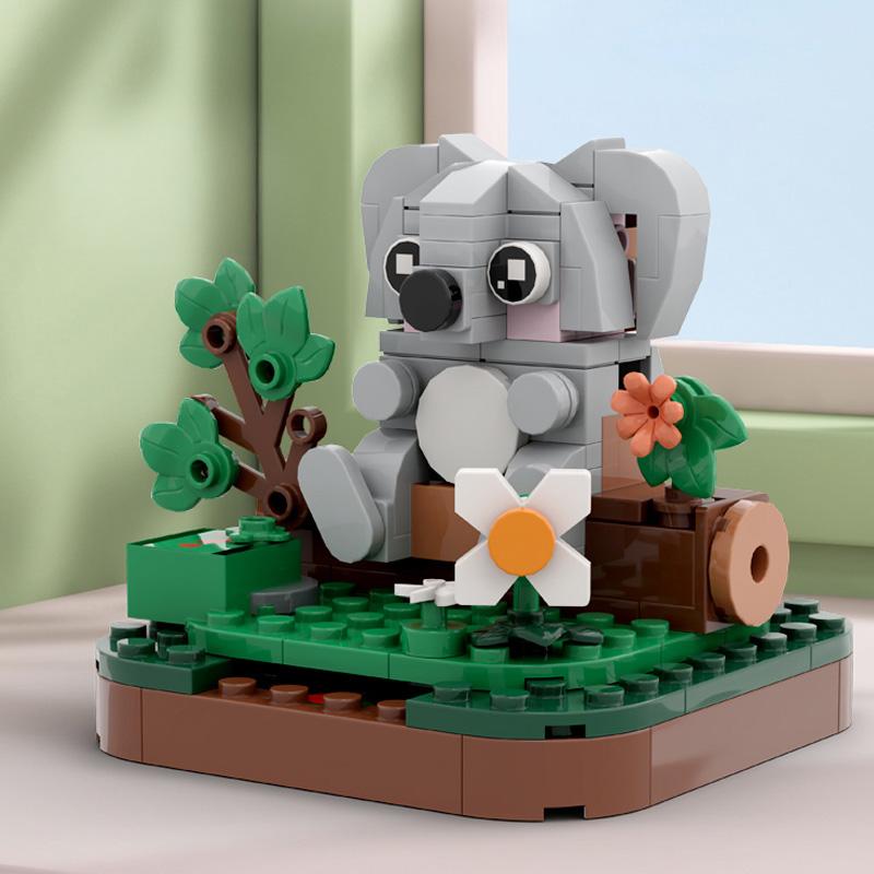 Spring Zoo Party (Kitten) DIY Figurine - Quirky Holiday Decor for Desk, Shelf, or Easter Display small building block tiktok of fidgets