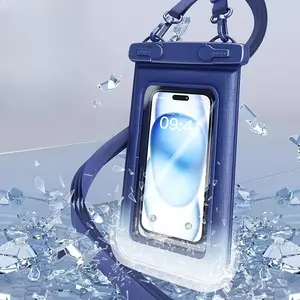 YUKE Waterproof Phone Pouch, IPX8 Waterproof Phone Case for iPhone 17/16/15/14 Pro Max, Cell Phone Dry Bag for Beach & Cruise Essentials, Touch Screen, Lanyard Included, 2 Pack (Fits Up to 8.9”)