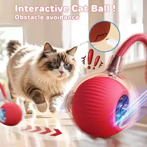 Cat & Dog Toy - Interactive USB Rechargeable  Ball Toy on Rug with Bird Chirping, Anti-Depression Fun Gift for Cats & Dogs