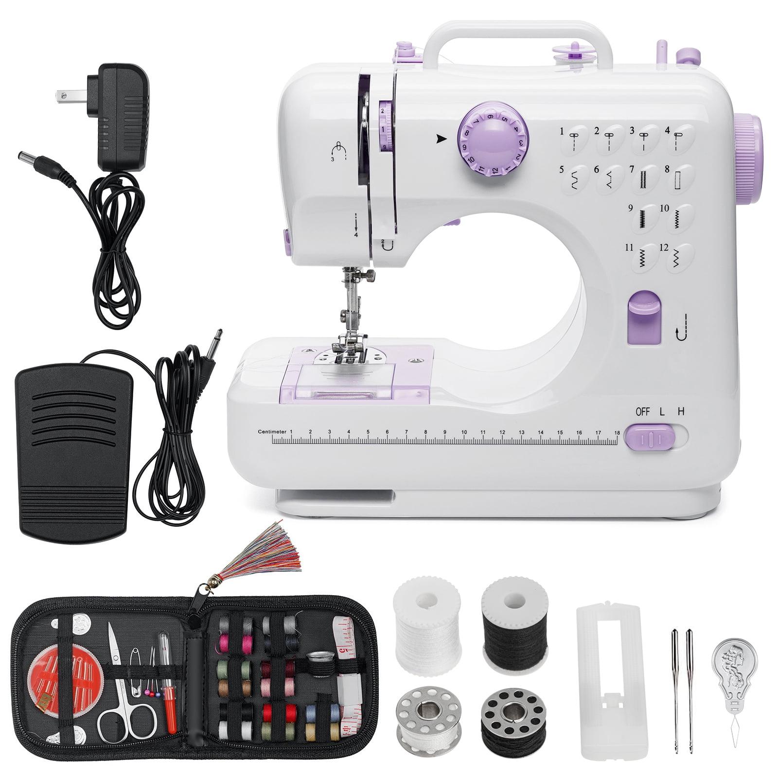 Portable Sewing Machine,40 Piece Handheld Electric Sewing Machines Kit,12 Stitch Patterns Mini Sewing Machine for Beginners Kids,Household Multifunctional Crafting Mending Machine