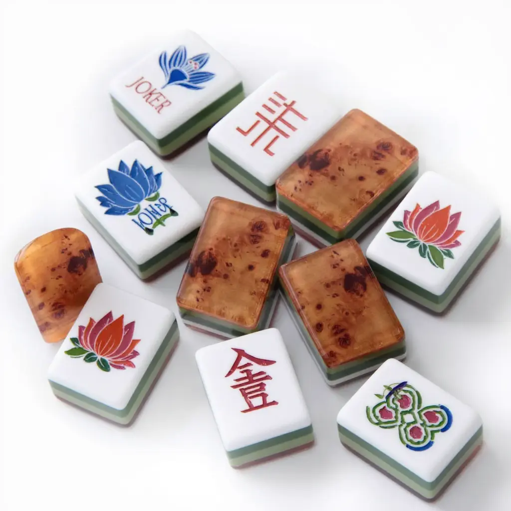 American Mahjong Tiles Set - 160pcs Acrylic Engraved Colorful Tiles, Outdoor Sports & Fitness Board Game for Camping, Family Night, Parties & Group Fun, Board Games For Family Night, Family Fun Game