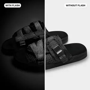 Men and Women  Reflective Sandals with Adjustable Straps, Arch Support & Anti-Sole, Comfortable Footwear Wide or Narrow Feet, Light-Up Slide Sandals Day & Night Wear,Stay comfy and stylish all day Reflective Slides
