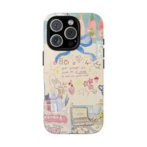 Your younger self would be so proud of how far you're come Phone Case, Collage Painting Tough Phone Case, pastel gift, gift for her