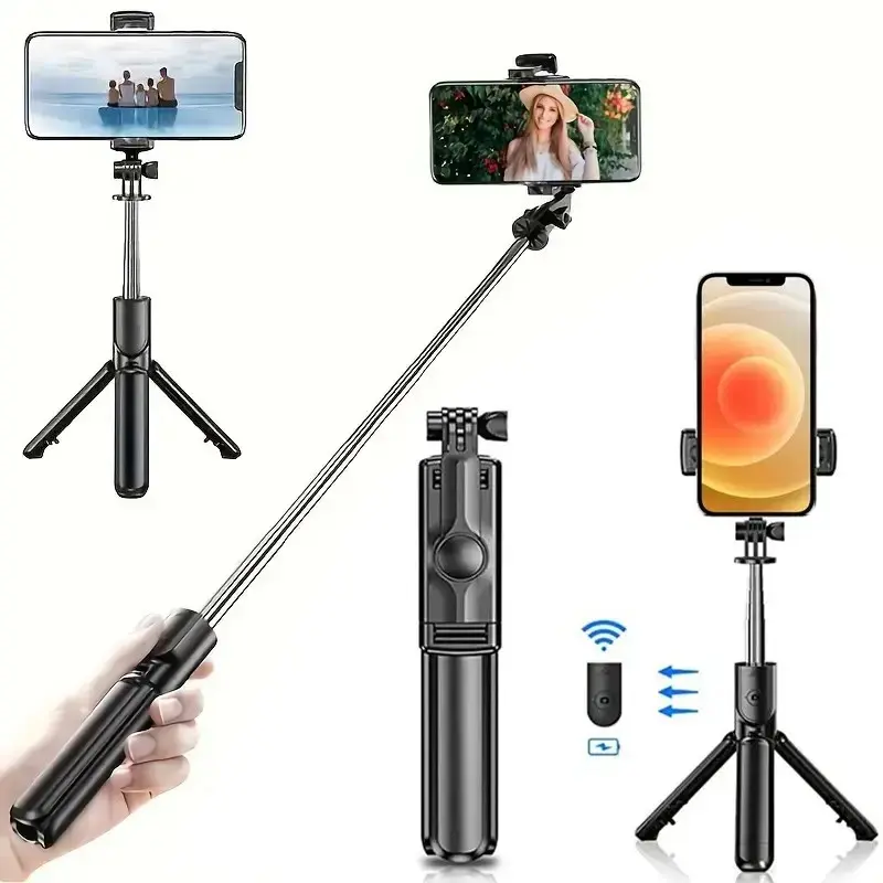 25.5-in/66.9-in Smartphone Selfie Stick with Wireless Remote & Upgraded Stable Tripod Stand - Phone Holder, Videography Equipment, Content Creator Kit, Filming Accessories, Tripod for iPhone 17/16/15/14/13 & Adjustable Android Devices (Travel Use)
