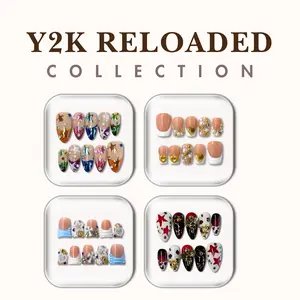 NailPhoria Y2K RELOADED Collections - Handmade Press-On Nails | Reusable, Salon-Quality, Long-Lasting, Glossy Design