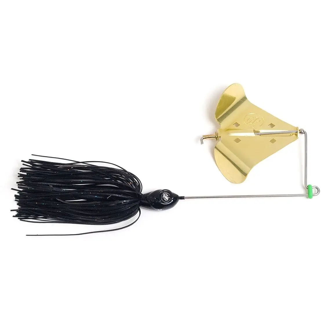 Hummer Style Topwater Buzzbait Artificial Lure with a Hand-Tied Rubber Skirt, Featuring a Free-Spinning Slotted Blade and Weight Painted to the Head, Artificial Lures, Lures, Water Contact, Rubber Band Line Keeper, Free-Spinning Propeller Blade, Active Fe