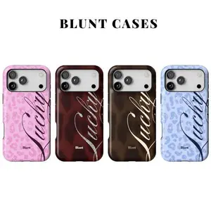 Ravyn - Blue/Brown/Pink Cheeetah Lucky | Blunt iPhone Case – Cute Summer Aesthetic Cover for iPhone 17 Pro Max/16/15/14/13/12/11 All Series | Compatible & Wireless Charging Ready | Durable & Stylish | Gift for Teen Girls
