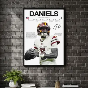[ SPORT UNFRAMED - SALE UP TO 45% ] Jayden Daniels Hardline Series Football Sports Poster Rising Star Decor