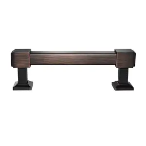 Utopia Alley HW248PLRB011 Brett Pull Handle - Decorative Cabinet Drop Pull Handles for Cabinets and Drawers - Vintage Cabinet Hardware with Hand Finished Oil Rubbed Bronze - Metal Drawer Pull Handle, 3.78" Center to Center