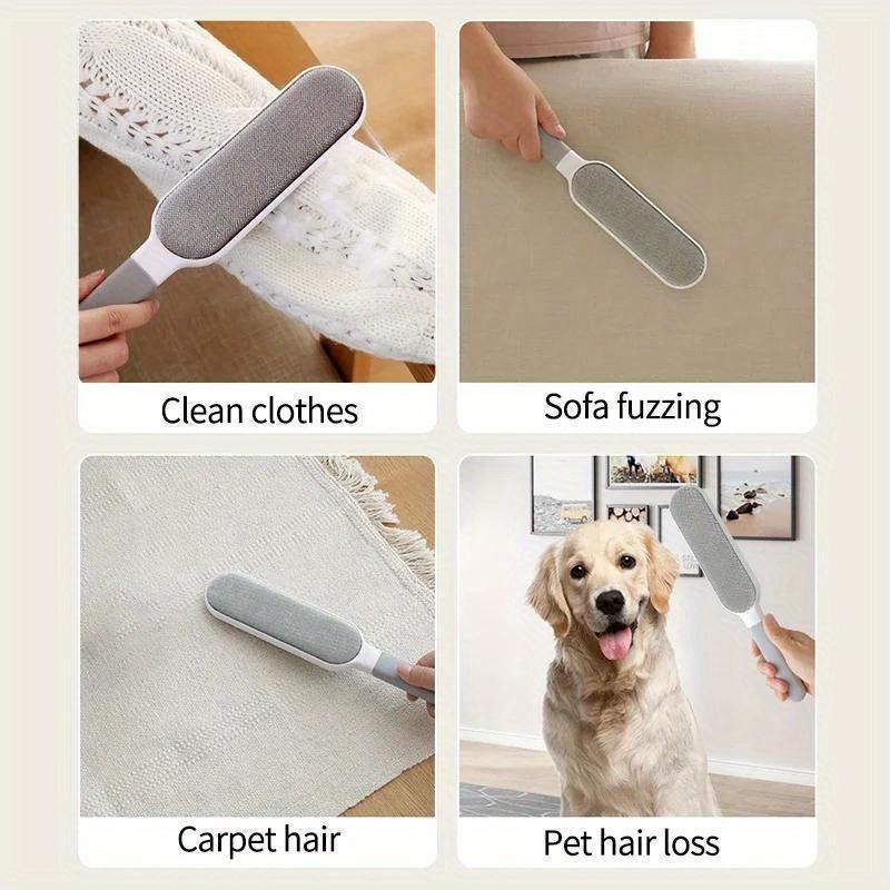 [HOT]2 Pack Furniture Lint Remover Brushes Double Sided Self Cleaning Loose Hair Catcher for Pet Clothes Sofa Carpet Efficient Cleaning Tool Deshedding Tool Hair Removal