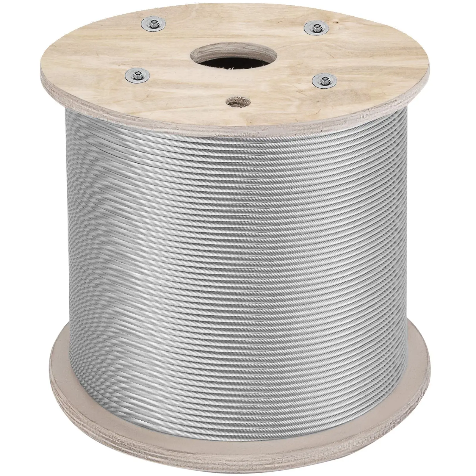 【Backtoschool】VEVOR Round 304 Stainless Steel Heavy Duty Wire Rope Cable - 1/4" 7x19 Construction, 200ft Multi-Use for String Lights, Garden Fencing, Heavy Duty Rope, Smooth Surface
